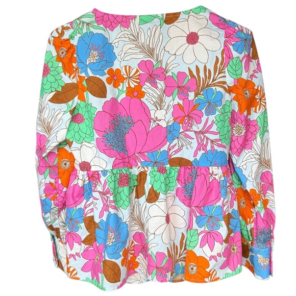 Tuckernuck Wild Rhapsody Baskin Tie Top Sz S - Picture 4 of 6